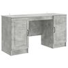 vidaXL Schreibtisch mit T&uuml;r Betongrau 142,5 x 50 x 75 cm Holzwerkstoff