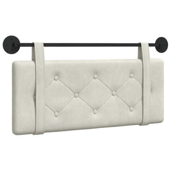 vidaXL H&auml;ngevorderseite Wandmontiert Creme 110 x 55 x 5 cm Samt