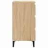 vidaXL Nachttisch mit Metallbeinen Sonoma-Eiche 40x35x69 cm
