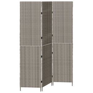 vidaXL Raumteiler Grau 146 x 180 cm Poly-Rattan