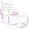 vidaXL Relaxsessel mit Hocker Creme Stoff