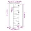 vidaXL Schuhschrank Sonoma-Eiche 30x35x100 cm Holzwerkstoff