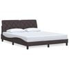 vidaXL Bettgestell ohne Matratze Dunkelbraun 160x200 cm Stoff