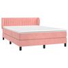 vidaXL Boxspringbett mit Matratze Rosa 140x190 cm Samt