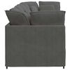 vidaXL Modulares Sofa mit Kissen Cordstoff Dunkelgrau