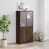vidaXL Highboard mit T&uuml;ren Braun Eiche-Optik 68x37x142cm Holzwerkstoff
