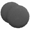 vidaXL Sitzkissen 2 stk. Cordstoff Dunkelgrau &Oslash;60 x 21 cm