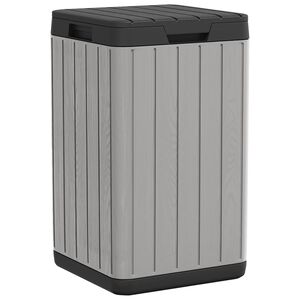 vidaXL Outdoor-M&uuml;lltonne Grau 38x38x65 cm PP