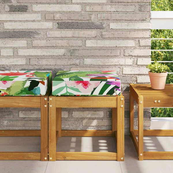 vidaXL Sitzkissen f&uuml;r Outdoor Bunt 40 x 40 x 8 cm 100 % Polyester