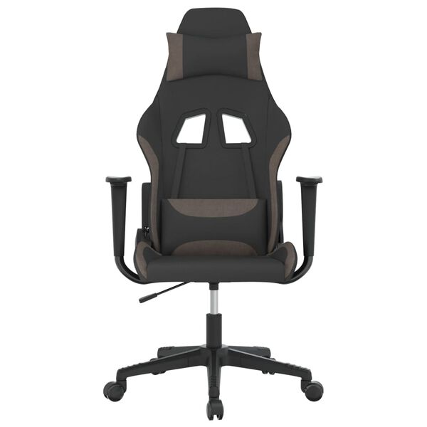 vidaXL Gaming-Stuhl Schwarz und Taupe Stoff