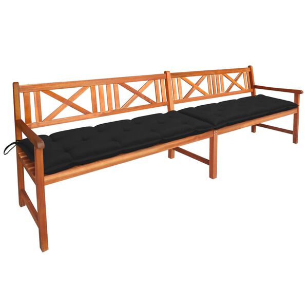 vidaXL Gartenbank mit Auflagen 240 cm Massivholz Akazie