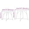 vidaXL Beistelltisch-Set 2 pcs Altholz und Schwarz