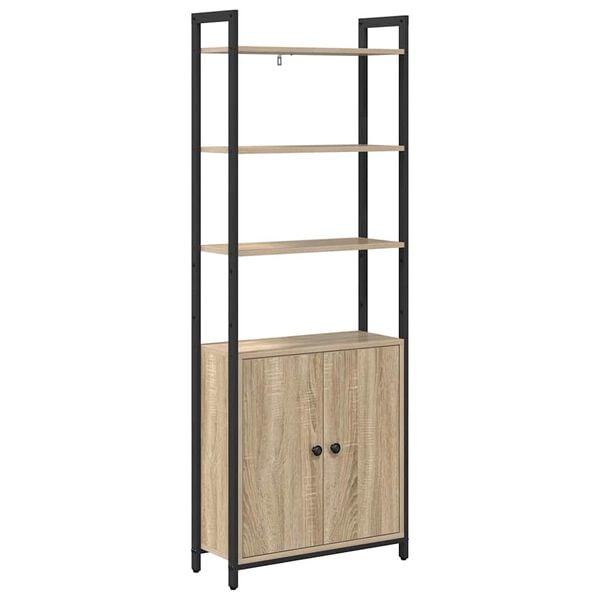 vidaXL B&uuml;cherregal Sonoma-Eiche 60 x 24 x 161 cm Holzwerkstoff