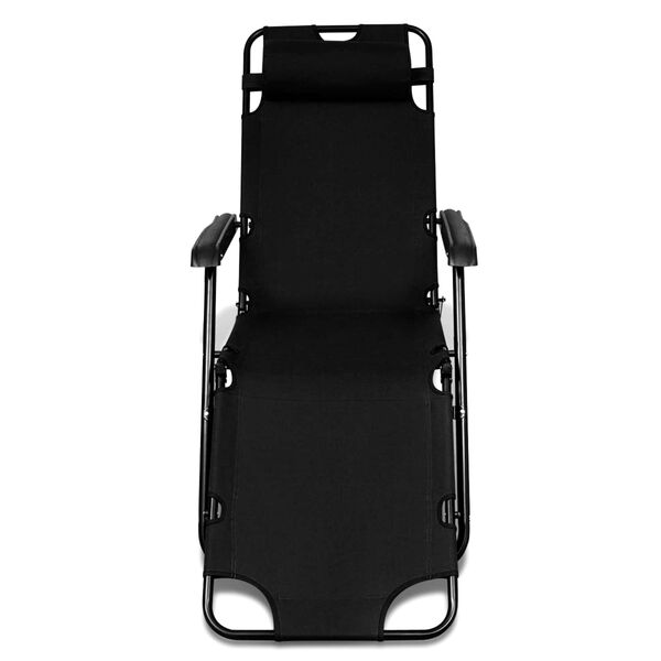 vidaXL Gartenstuhl Schwarz Stoff