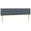 vidaXL Boxspringbett mit Matratzen Dunkelgrau 180x220 cm Samt