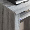 vidaXL Tisch mit Rollen mit Regal Grau 91 x 50 x 77 cm Holzwerkstoff