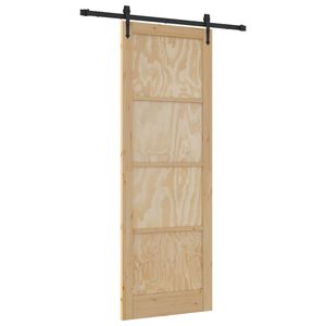 vidaXL Schiebet&uuml;r ORKDAL Natur 83 x 232 cm Massives Kiefernholz