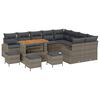 vidaXL Garten-Sofa-Set mit Kissen mit Speicher mit Kissen 13 pcs Grau