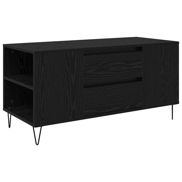 vidaXL Couchtisch Schwarz Eichen-Optik 102 x 44,5 x 50 cm