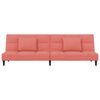 vidaXL Schlafsofa 2-Sitzer mit 2 Kissen Rosa Samt