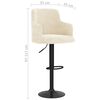 vidaXL Barhocker 2 Stk. Creme Samt