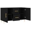 vidaXL Sideboard Schwarz 100x36x60 cm Holzwerkstoff