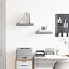 vidaXL Schwebende Wandregale 2 Stk. Grau 40x23x3,8cm MDF