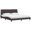 vidaXL Bett mit Matratze Dunkelbraun 180x200 cm Stoff