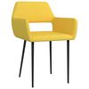vidaXL Esszimmerst&uuml;hle 2 Stk. Gelb Stoff