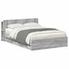 vidaXL Bettgestell mit Stauraum Grau Sonoma 140 x 200 cm Holzwerkstoff