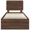 vidaXL Bettrahmen Braun Eichen-Optik 75 x 190 cm Massives Kiefernholz