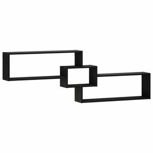 vidaXL Wandregal Schwarz Eichen-Optik 158 x 17 x 53 cm Holzwerkstoff