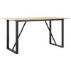 vidaXL Esstisch O-Gestell 160x80x75 cm Massivholz Kiefer und Stahl
