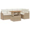 vidaXL Garten-Sofa-Set mit Kissen 6 pcs Beige und Creme