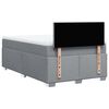 vidaXL Boxspringbett mit Matratze Hellgrau 120x200 cm Stoff