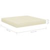 vidaXL Palettenkissen 60x61,5x6 cm Creme Stoff