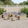 vidaXL Garten-Sofa-Set 13 pcs Beige Poly-Rattan