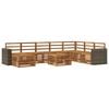 vidaXL Outdoor-Sofagarnitur 9 stk. Natur Massivholz Akazie
