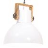 vidaXL H&auml;ngelampe Industriestil 25 W Wei&szlig; Rund 40 cm E27