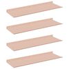 vidaXL Schwebendes Regal 4 pcs Rosa 60 x 18 x 2,5 cm Stahl