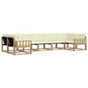 vidaXL Outdoor-Sofagarnitur 7 Stk. Wei&szlig; und Creme