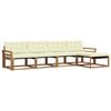 vidaXL Outdoor-Sofagarnitur 5 stk. Natur und Creme