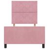 vidaXL Boxspringbett mit Kopfteil Rosa 100 x 200 cm Samt