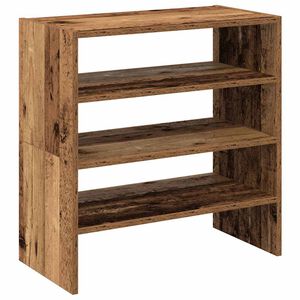 vidaXL Schuhregale 2 Stk. Stapelbar Altholz-Optik 60x30x30,5 cm