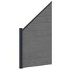 vidaXL zaunset 95 x 180 cm WPC und Aluminium Grau