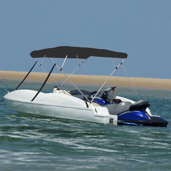 vidaXL 4-Bow Bimini-Top Schwarz 243x244x137 cm