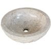 vidaXL Waschbecken Marmor 40 cm Creme