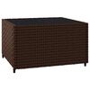vidaXL 3-tlg. Garten-Lounge-Set mit Kissen Braun Poly Rattan