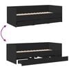 vidaXL Tagesbett mit Schubladen ohne Matratze Schwarz 75x190 cm