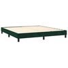 vidaXL Boxspringbett mit Matratze Dunkelgr&uuml;n 180x200 cm Samt